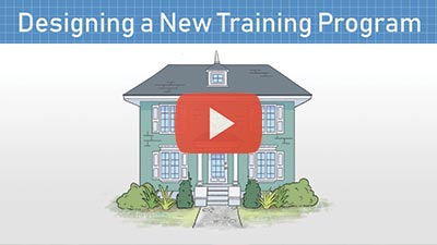 A short video with information describing the process of developing a training program.